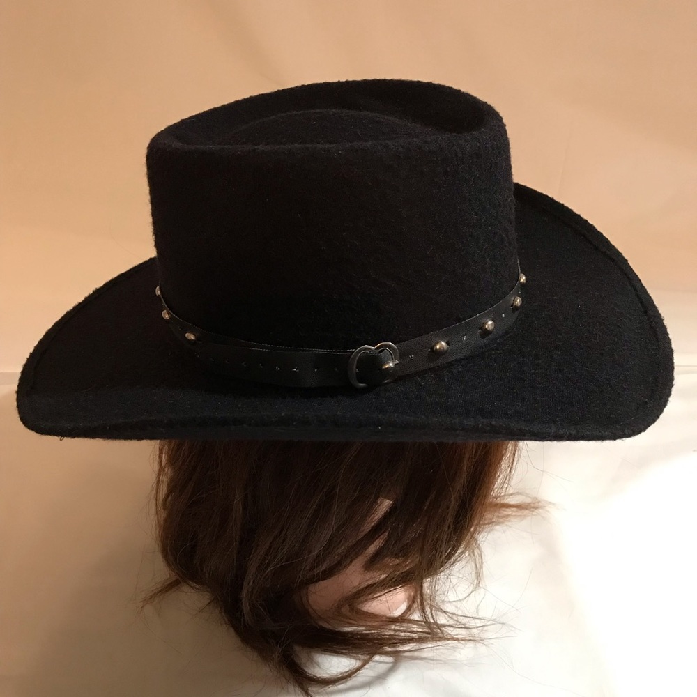 Pigalle Black Hawk Crushable Gambler Cowboy Hat - Picture 4 of 6